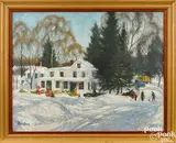 winter landscape by Jay Norwood Darling, oil on canvas, sold Sep 2018