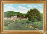 Texas landscape by Manuel Garza, oil on canvas, offered Sep 2018