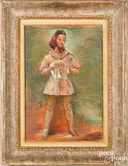 titled Forced Labor by Minna Citron, oil on canvas, sold Sep 2018