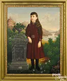 portrait of the artist's granddaughter by John Rasmussen, oil on canvas, sold Sep 2018
