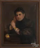 portrait of Louise Charbonnier by Alice Corson, oil on canvas, sold Aug 2018