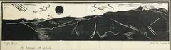 Eagle Rock by Nicholas Garland, linocut, sold Mar 2022