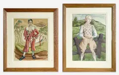 2 Works on Paper by Albert Wainwright, watercolor on paper, sold Apr 2022