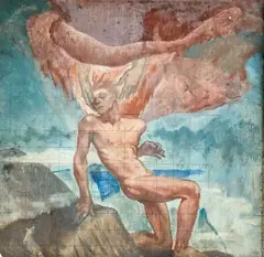 Working Drawing for 'The Creation of Man' by Glyn Warren Philpot, oil on canvas board, sold Apr 2022
