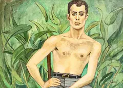 Untitled (Portrait of a Man) by Emlen Etting, oil on canvas, sold Apr 2022