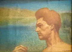 Portrait of a Man by Émile Fabry, oil on canvas board, sold Apr 2022