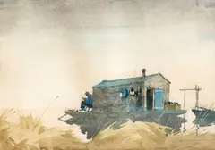 Away From It All by Roy Martell Mason, watercolor on paper, sold Apr 2022