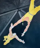 (Untitled) Acrobats by Leonard Alberts, 1982, oil on canvas, sold Apr 2022