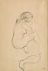 Nu de dos by Raoul Dufy, ink on paper, sold Apr 2022
