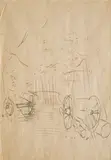 Paysage à la Charette by Raoul Dufy, ink on paper, sold Apr 2022
