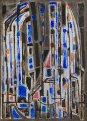 Composition by Alfred Manessier, 1949, Aquarelle, sold Jun 2023