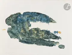 Composition by Gérard Garouste, 1974, Aquarelle, sold Jun 2023