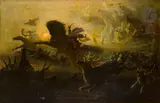 Chasse fantastique by Gustav Wertheimer, Toile d’origine, sold May 2023
