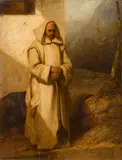 Moine trappiste en méditation by Joseph Beaume, Panneau, sold May 2023