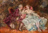 La Conversation by Juan Pablo Salinas Y Teruel, Panneau, sold May 2023