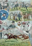 Snapshots at Sandown -The Eclipse of Cicero by Val d'Or by Finch Mason, 1905, Gouache signée en bas à gauche, sold Dec 2013