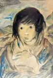 Fillette au châle bleu by Mariette Lydis, 1927, Aquarelle rehaussée de gouache vernissée, sold Dec 2013