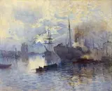 Nocturne, marine by Paul Rossert, Aquarelle, sold Dec 2013