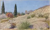 Buis-les-Baronnies by Henri Rivière, 1937, Aquarelle sur traits de crayon, sold Dec 2013