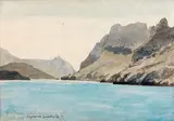 À bord du Marseillais, l'île de Maire by Jean Francis Auburtin, 1898, Aquarelle, sold Dec 2013