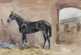 Deiri au box by Karl Reille, 1932, Gouache signée et datée en bas à droite, sold Jun 2013