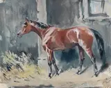 Domenico, par Swinford et Gondolette (Haras de Castillon) by Karl Reille, 1929, Gouache signée et datée en bas à droite, sold Jun 2013