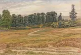 Morgat by Henri Rivière, 1913, Aquarelle sur traits de crayon sur papier contrecollé sur carton, sold Jun 2013