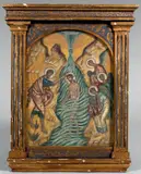 Le baptême du Christ by Dimitri Semenovich Stelletsky, Gouache signée en bas à droite, sold Jun 2013