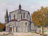 L'église de Saint-Michel (Charente) by Maurice Utrillo, 1935, Gouache signée et datée octobre, sold Jun 2013