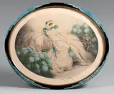Les Hortensias by Louis Icart, Pointe sèche et aquatinte à vue ovale, copyright, sold Jun 2013