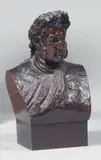 Buste en «Hermès» de Louis-Philippe à la cape d'hermine et couronne de lauriers by Jean-François-Théodore Gechter, Bronze à patine médaille, sold Feb 2013