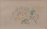 Le village by Léopold Survage, 1918, Aquarelle sur traits de crayon, sold Dec 2012