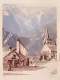La Grave by Joanny Drevet, Aquatinte en couleur, sold Jan 2013