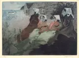 Femmes d'Ouessant», 1903. (Gimestet et Pouillon E.81) by Jacques Villon, Aquatinte originale, tirée à, sold Dec 2012