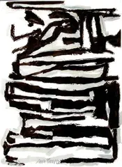Sans titre by Jean-Pierre Pincemin, 1989, Gravure sur bois rehaussée à la gouache, sold Nov 2012