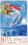 La baie des anges. 1962 by Marc Chagall, Affiche réalisée pour le compte du Commissariat au Tourisme Français, afin de servir de pu, sold Oct 2012
