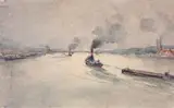 La Seine à Argenteuil by Fernand Herbo, 1938, Aquarelle, sold Oct 2012