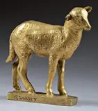 Mouton by Georges Gardet, Épreuve en bronze à patine dorée, fonte d'édition sans marque ni cachet de fondeur, sold Jun 2012