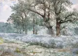 Mare en sous-bois by Auguste Allongé, Aquarelle, sold May 2012