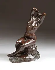 Arianne abandonnée ou le désespoir by Jules Dalou, Bronze à patine brune, sold May 2012