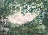 Le peintre et son modèle au hamac by Pierre Laprade, Aquarelle, sold May 2012