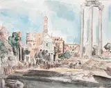 Rome, dans le forum by Hermine David, Aquarelle, sold May 2012