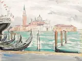Venise by Gilbert Privat, Aquarelle, sold May 2012