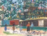 Montmartre, le Moulin de la Galette by Maurice Utrillo, 1925, Gouache, sold May 2012