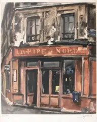 La Pipe du Nord by Takanori Oguiss, Lithographie en couleur, sold Apr 2012