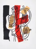 Le cycliste by Fernand Léger, Lithographie en couleur signée et numérotée:, sold Apr 2012