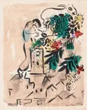 Saint Paul de Vence» by Marc Chagall, 1954, Lithographie en couleur, sold Apr 2012