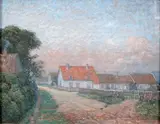 Fermes à Rennebourg by Pierre Lagarde, 1910, Pastel, sold Apr 2012