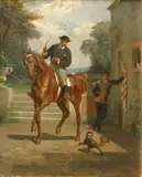 La sortie d'écurie by Jules Antoine Voirin, Toile, sold Mar 2012