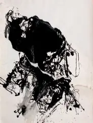 Composition by Asger Jorn, 1966, Encre de Chine et collage, sold Mar 2012